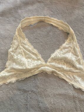 Lace Bralette Halter in Cream
